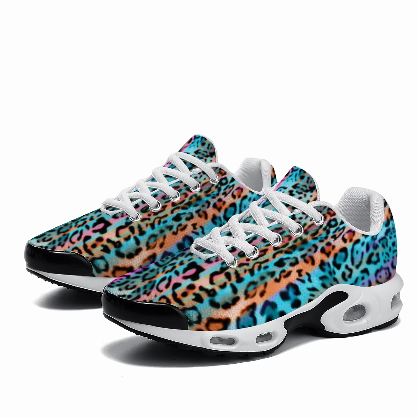 Breathable Mesh Athletic Shoes - Chaussures décontractées personnalisables à imprimé léopard