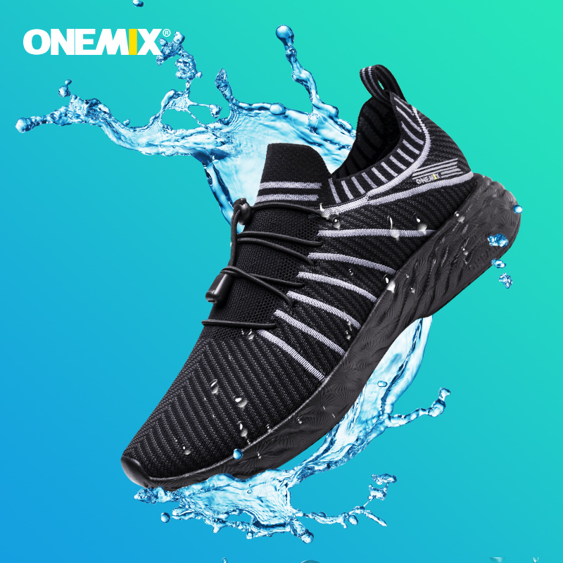 Waterproof Goretex Running Shoes - ONEMIX imperméable noir chaussures de course
