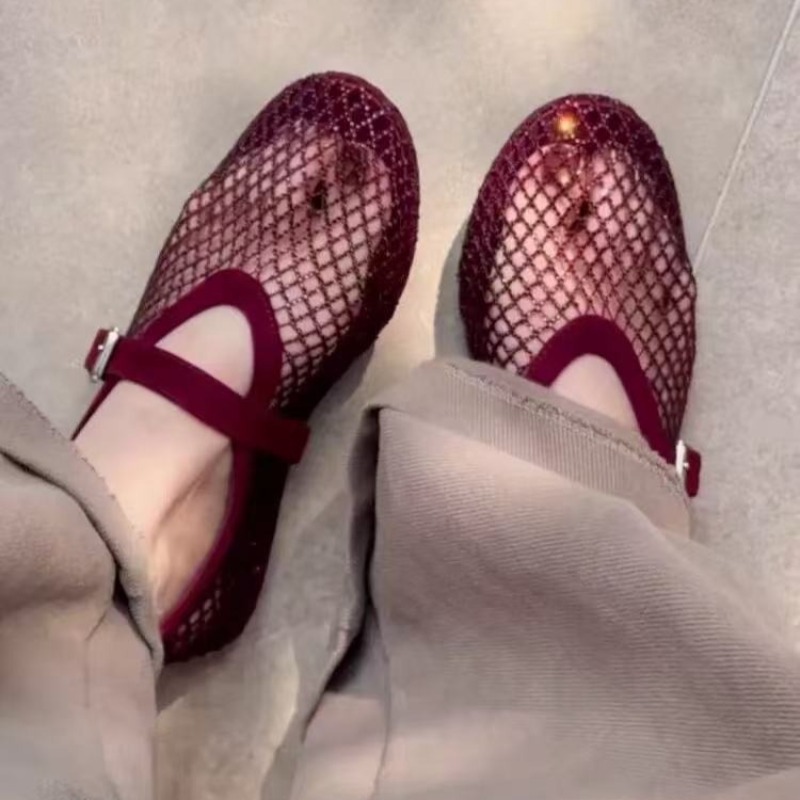 Boots - Sandales Baotou ajourées en strass pour