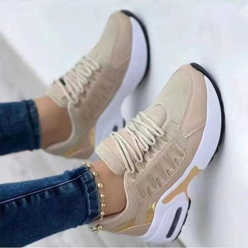 Breathable Mesh Athletic Shoes - Chaussures de sport pour femmes, plateforme,