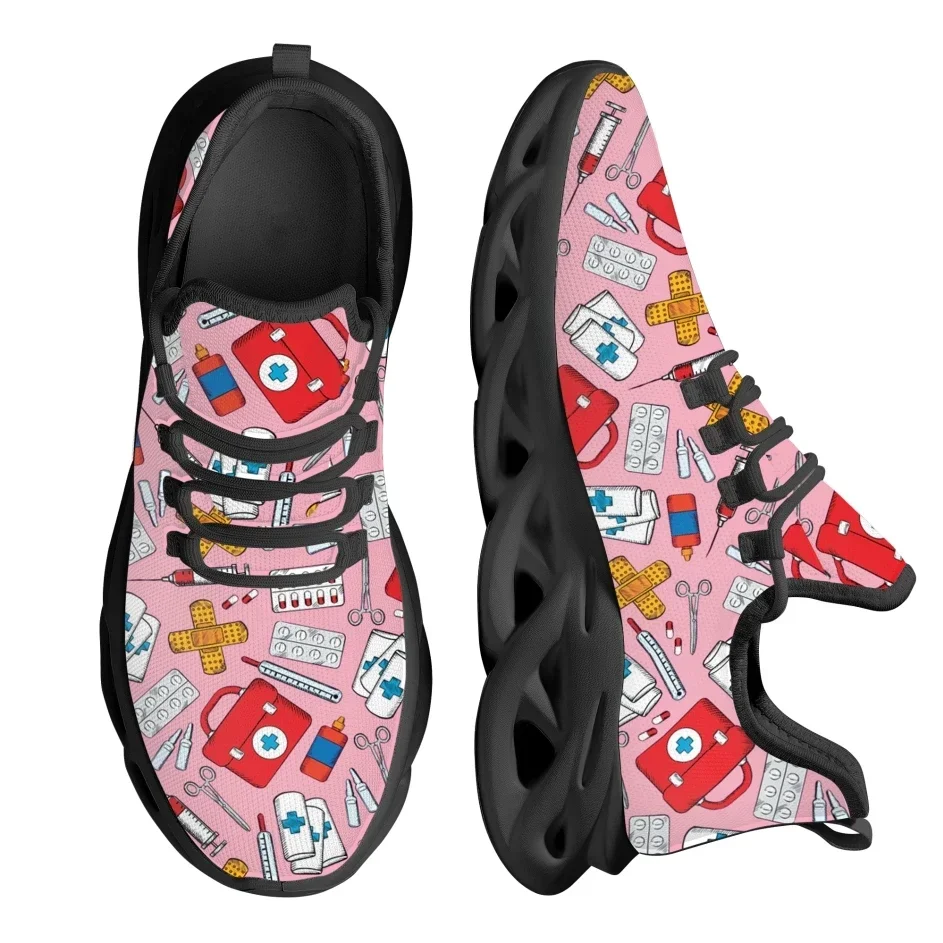 Chaussures de sport pour femme - Knit Fabric Lace Up Sneakers avis et prix