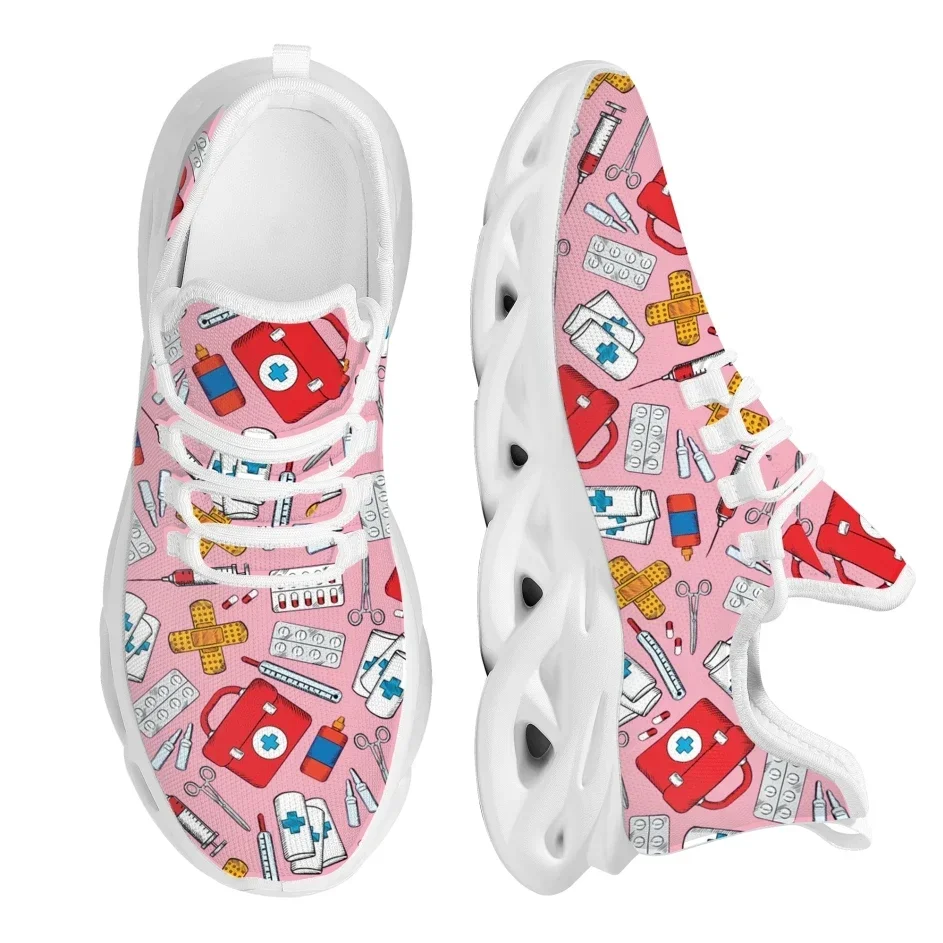 Chaussures de sport pour femme - Knit Fabric Lace Up Sneakers avis et prix