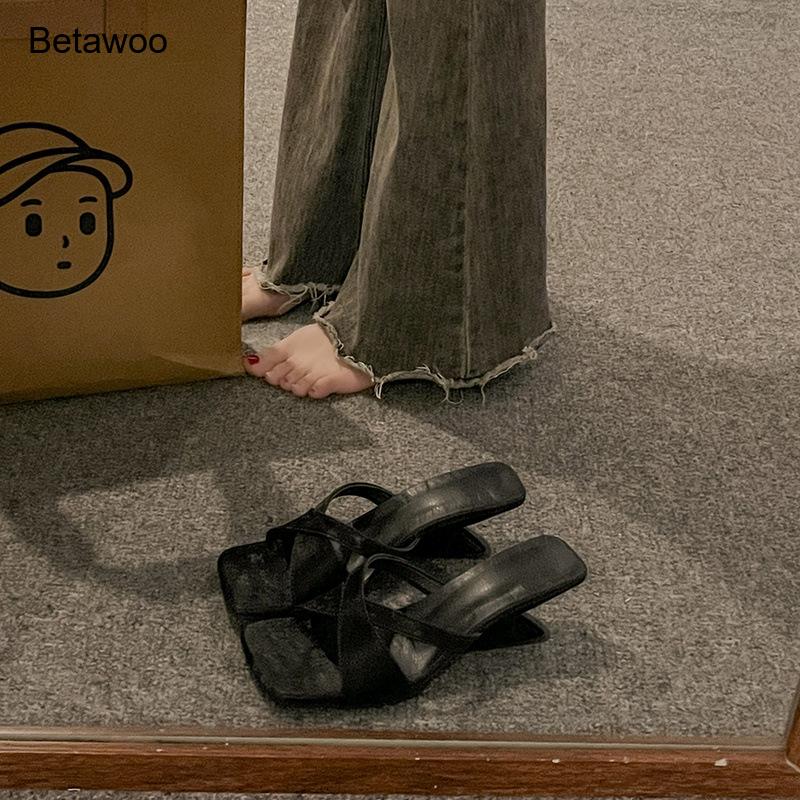 Sandales mules à talon carré c - Sandals avis et prix