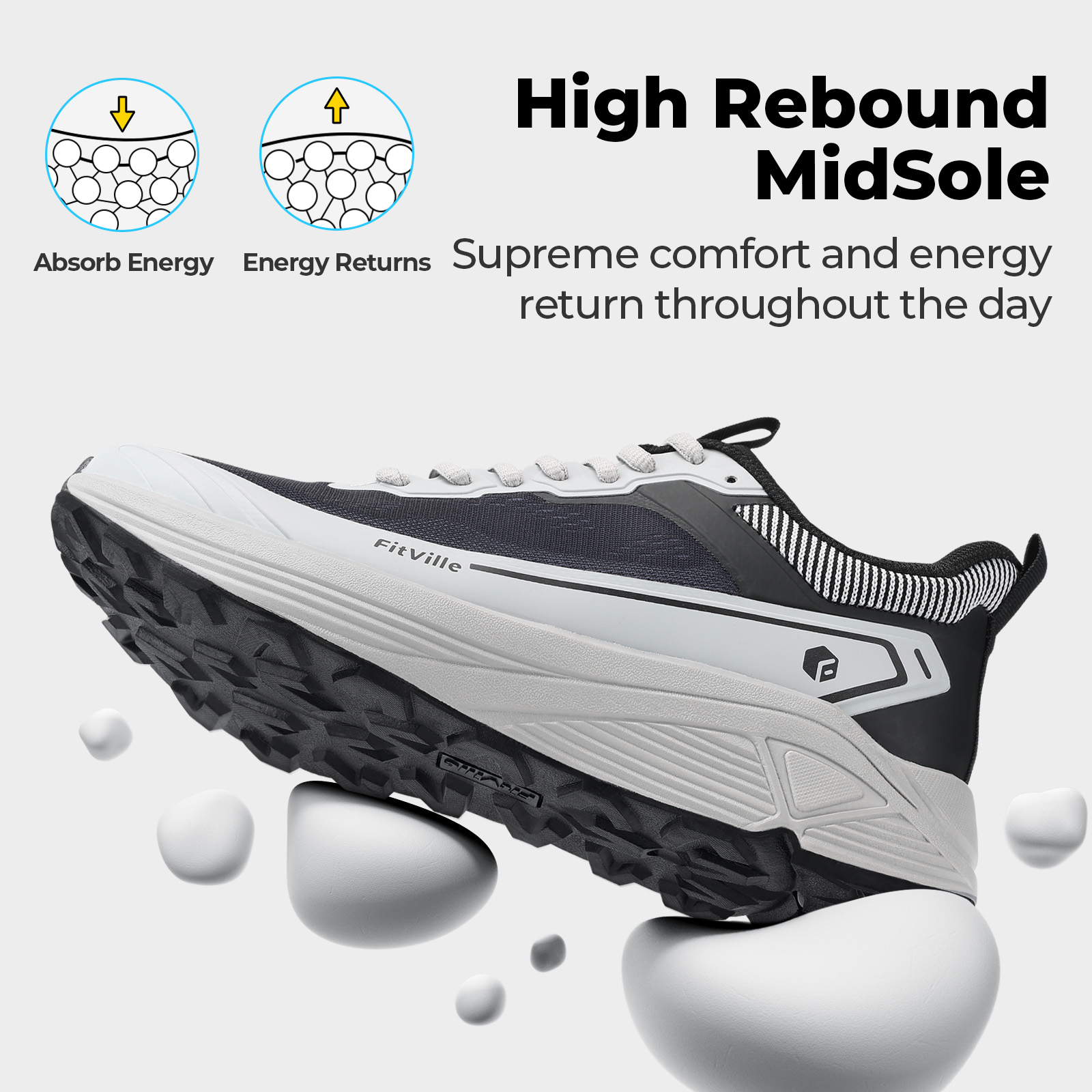 FitVille Chaussures de sport l - Anti Slip Trail Running Sneakers avis et prix