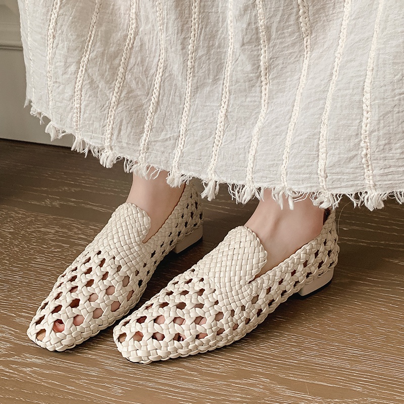 Sandales tressées en cuir véri - Sandals avis et prix