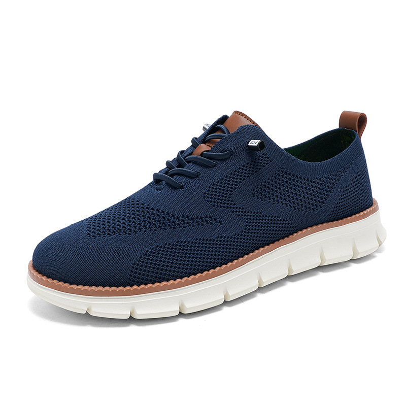 Nouvelles Chaussures Décontrac - Knit Fabric Lace Up Sneakers avis et prix