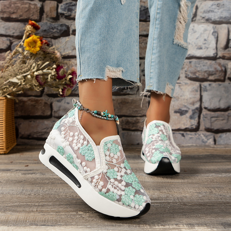 Chaussures plates en dentelle  - Breathable Mesh Athletic Shoes avis et prix