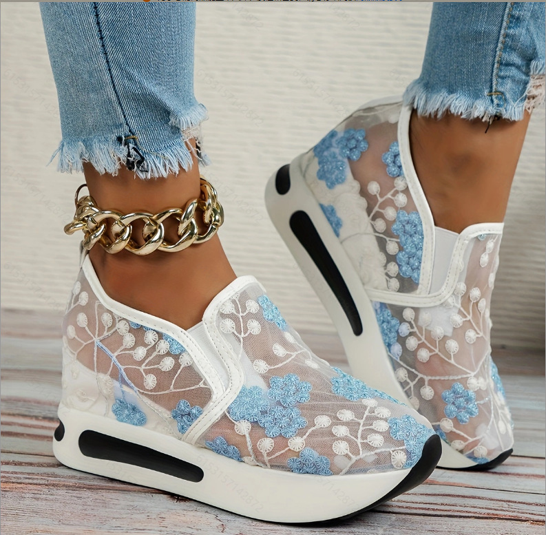 Chaussures plates en dentelle  - Breathable Mesh Athletic Shoes avis et prix