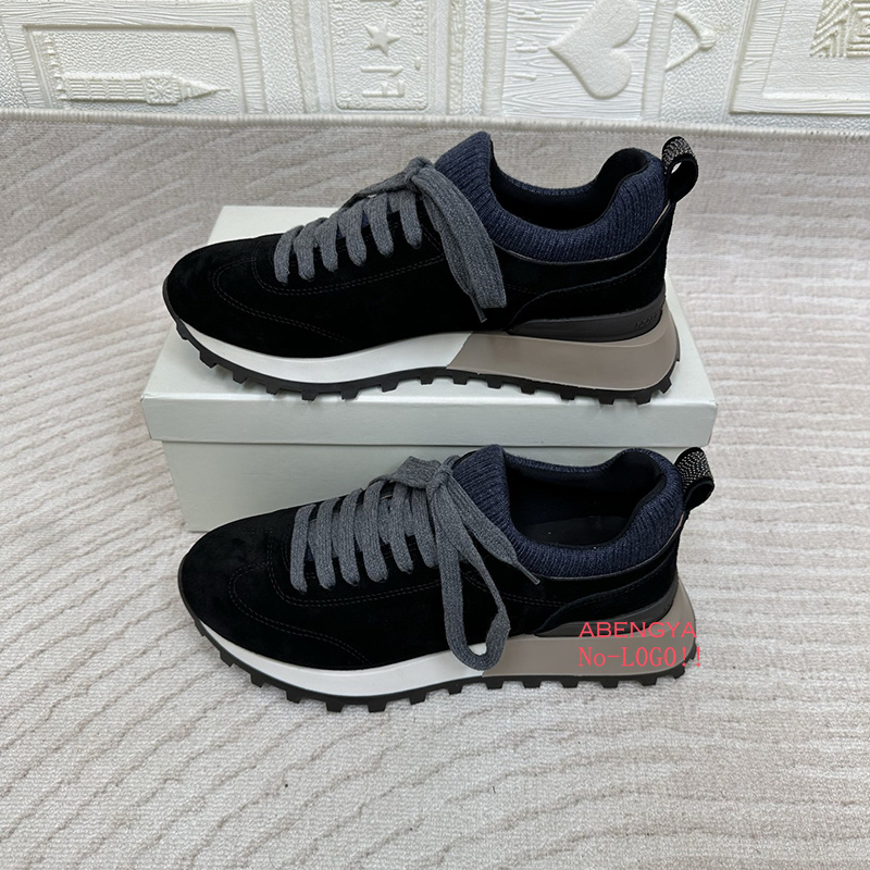2025 blanc tricoté daim plat m - Knit Fabric Lace Up Sneakers avis et prix